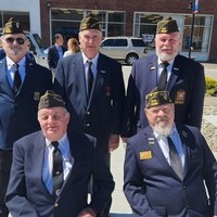 Members of the Three Forks VFW attending the town square dedication.